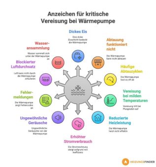 Wärmepumpe vereist