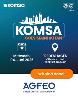 AGFEO vor Ort bei „KOMSA goes Mainhattan“