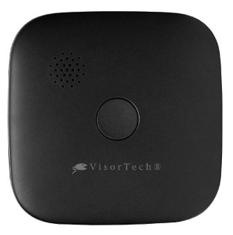 VisorTech Kompakter WLAN-Design-Rauchwarnmelder RWM-190.app mit weltweiter App, schwarz