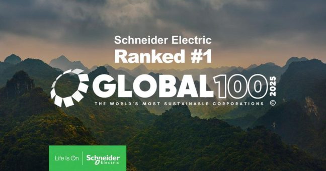 Schneider Electric zum zweiten Mal als das  nachhaltigste Unternehmen der Welt  ausgezeichnet
