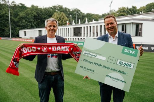 Für den guten Zweck: DEVK spendet 10.000 Euro an die FC-Stiftung