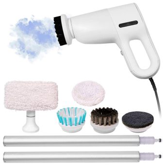 Sichler Haushaltsgeräte 3in1 Hand- & Boden Dampfreiniger DB-500, Motorbürste, 5 Aufsätze, 1.200 Watt