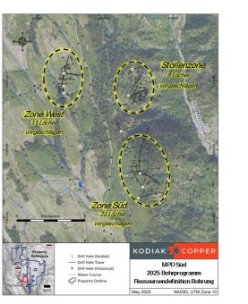 Kodiak beginnt 2025 Explorationsprogramm auf dem MPD-Kupfer-Gold-Porphyr-Projekt