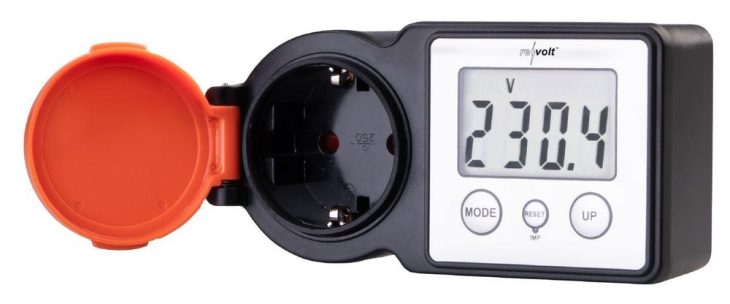 revolt Outdoor-Energiekostenmesser & Stromverbrauchszähler, bis 3.680 Watt