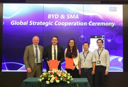 SMA und BYD erweitern strategische Partnerschaft im Speicherbereich auf internationale Wachstumsregionen