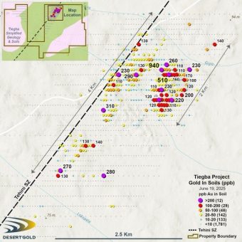 Desert Gold unterzeichnet eine Optionsvereinbarung zu dem 297 Quadratkilometer großen Goldprojekt Tiegba an der Elfenbeinküste
