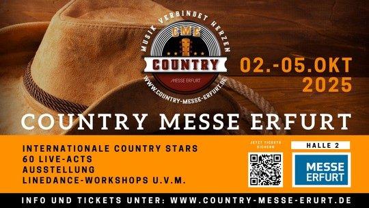 60 Live-Acts auf drei Bühnen zur Country Messe Erfurt