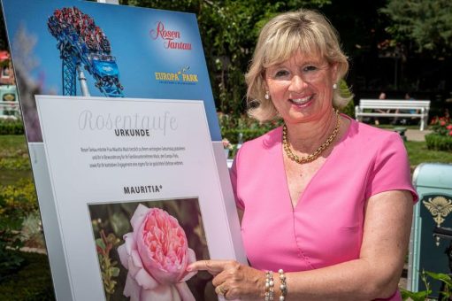Rosentaufe von Mauritia® zum 60. Geburtstag von Mauritia Mack im Europa-Park