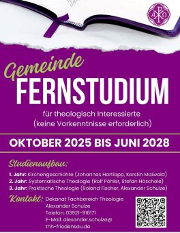 Theologische Hochschule Friedensau bietet „Gemeinde Fernstudium“ für interessierte Laien an