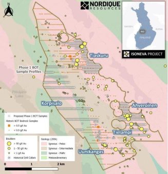 Nordique Resources gibt ein Unternehmensupdate sowie einen Überblick über das Explorationsprogramm im Goldprojekt Isoneva, Finnland