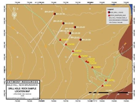 Antimony Resources Corp. (CSE: ATMY) (FWB: K8J0) führt das hochgradigste Antimon-Bohrloch in Nordamerika aus.