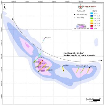 Canada Nickel meldet anhaltenden Explorationserfolg bei MacDiarmid und gibt Update zur Exploration