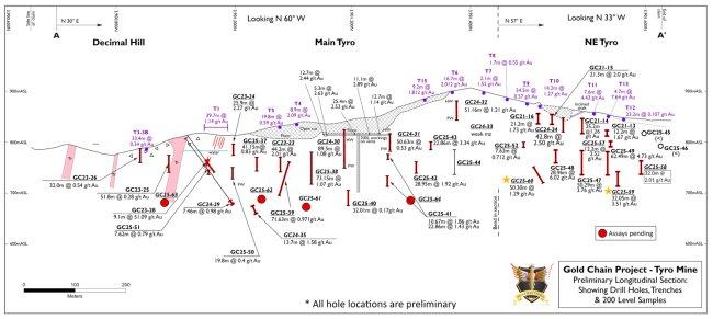 West Point Gold bohrt 32,05 m mit 3,51 g/t Au, einschließlich 9,14 m mit 10,45 g/t Au und erweitert die Mineralisierungszone in Northeast Tyro
