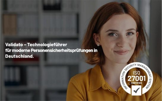 Validato unterstützt kritische Infrastrukturen in Deutschland mit sicheren Pre-Employment Screenings