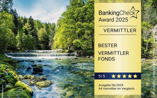 Ausgezeichnet – AVL Finanzvermittlung zum achten Mal mit BankingCheck Award in der Kategorie „Vermittler | Fonds“ geehrt