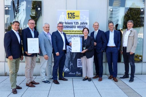 Ehrung durch IHK Stuttgart – LEONHARD WEISS erhält Urkunde zum 125-jährigen Bestehen
