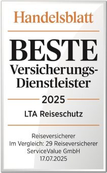 Reiseschutzanbieter LTA erneut unter den besten Versicherungsdienstleistern Deutschlands