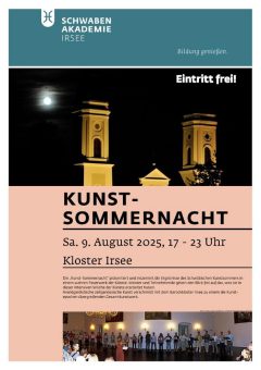 Schwabenakademie: Einladung zur 37. Kunst-Sommernacht in Kloster Irsee