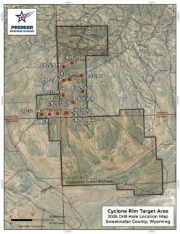 Premier American Uranium meldet positive Bohrergebnisse  vom Cyclone ISR-Projekt in Wyoming