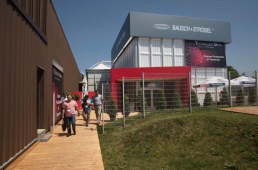 Eine mobile Messehalle direkt auf dem Firmengelände