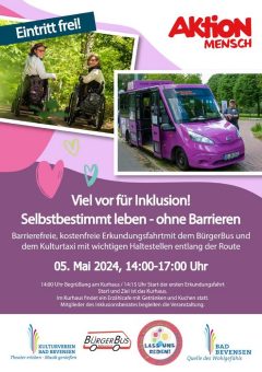 Sonntag, 05. Mai 2024 Kurhaus Bad Bevensen „Viel vor für Inklusion! Selbstbestimmt leben – ohne Barrieren“