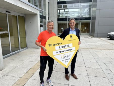 LEONHARD WEISS spendet 1.000 Euro an das Hospiz Göppingen