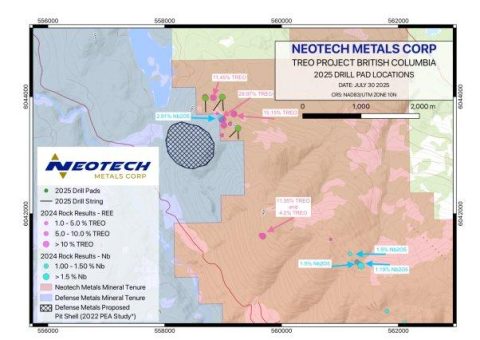 Neotech Metals beginnt mit Bohrungen auf seinem TREO-Projekt in British Columbia