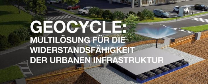 Inseln im Kreisverkehr mit besserer Resistenz bei Starkregen