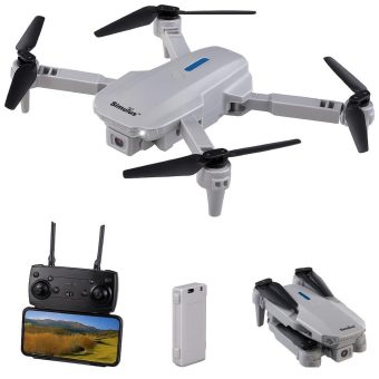 Simulus Faltbare RC-WLAN-Drohne GH-310 mit HD-Kamera, Hover- und Rückhol-Funktion