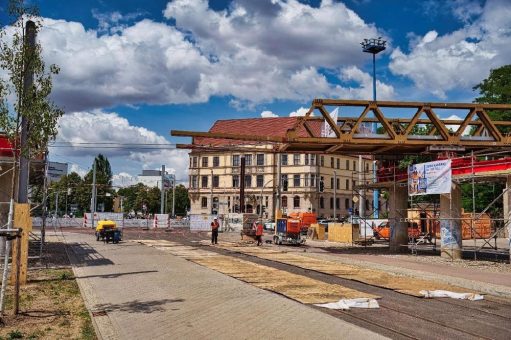 Magdeburger Ring: Neue Behelfsbrücken sichern Verkehrsfluss