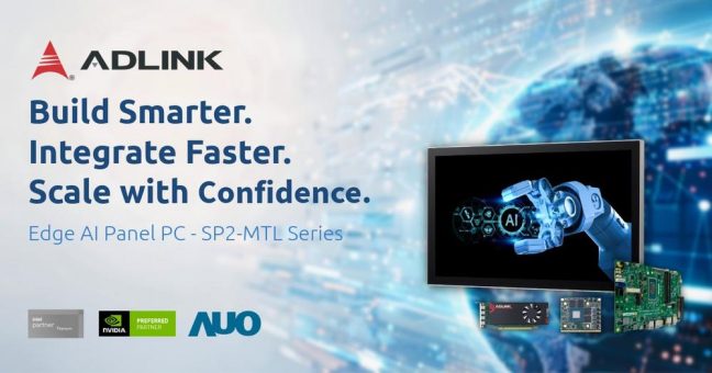 Der neue Panel-PC SP2-MTL von ADLINK ist mit einem Intel® Core™ Ultra und einer NVIDIA® GPU ausgestattet und unterstützt damit Edge-AI-Anwendungen.