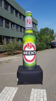 Aufblasbare Riesenwerbung auf der Viscom 2017 in Düsseldorf