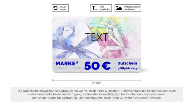 Neu: Personalisierbare Geschenk-Gutscheine bei mylabel.one®