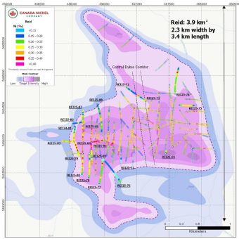 Canada Nickel meldet weitere Explorationsbohrergebnisse vom Nickel-Sulfid-Grundstück Reid, darunter eine mehr als 1 Kilometer lange Nickelmineralisierung