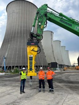 Epiroc Hydraulikhammer ebnet Weg für Rückbau von Kraftwerksblock F in Gelsenkirchen-Scholven