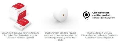 Canon stellt Red Label Zero FSC®-Papier vor – für  hochwertige Druckanwendungen
