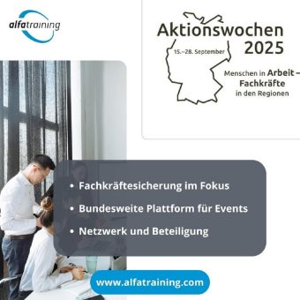Aktionswochen „Menschen in Arbeit – Fachkräfte in den Regionen“ 2025: wir sind dabei
