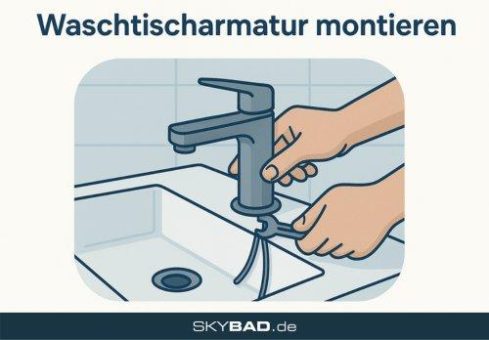 Neue Waschtischarmatur montieren