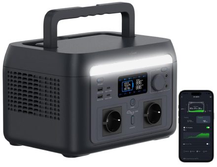 revolt Tragbare Powerstation & Solargenerator HSG-500, 614,4 Wh, USV, App, 1.000 Watt