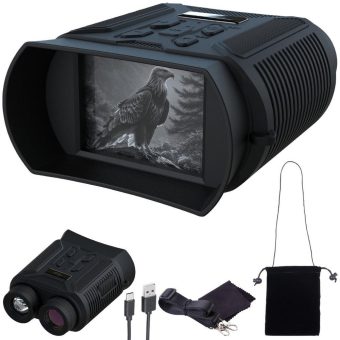 Zavarius Binokulares Akku-Nachtsichtgerät DN-400, QHD-Kamera, bis 500 m, IR-Nachtsicht