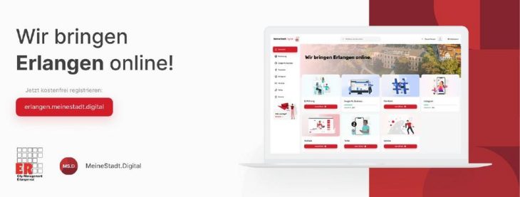 MeineStadt. Digital. – kostenlose Lernplattform für Erlanger Gewerbetreibende