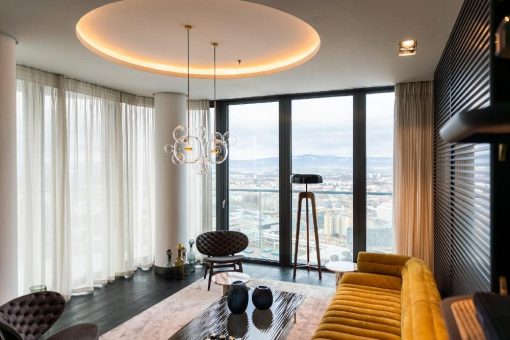 Perfekter Eintritt in ein Hochhaus von Welt