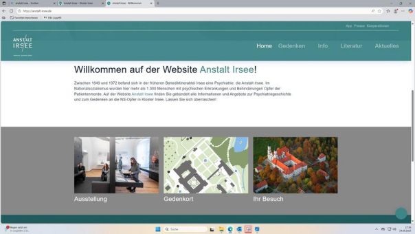 Anstalt Irsee – neue Website geht online