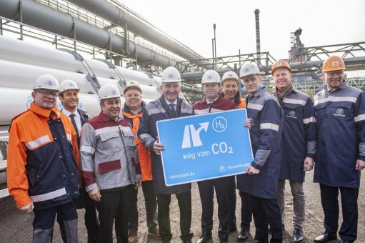 Weltpremiere in Duisburg: NRW-Wirtschaftsminister Pinkwart startet bei thyssenkrupp Versuchsreihe zum erstmaligen Einsatz von Wasserstoff im Hochofen