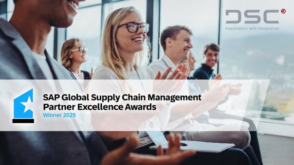 DSC Software AG erhält SAP Global Supply Chain Management Partner Excellence Award 2025 in der Kategorie Partner Solution Success