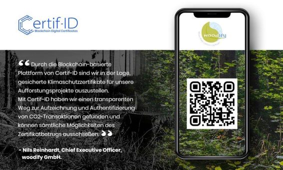 woodify entscheidet sich für Blockchain zur Ausstellung von digitalen CO2-Zertifikaten
