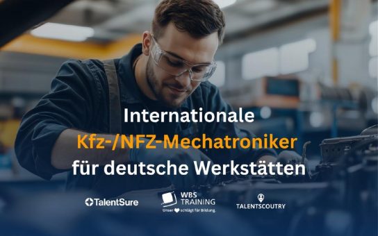 Deutschlands größtes internationales Mechatroniker-Programm: TalentScoutry, WBS TRAINING und TalentSure starten KI-gestützte Fachkräfteoffensive