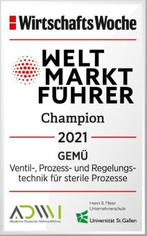 GEMÜ zum fünften Mal in Folge als Weltmarktführer ausgezeichnet