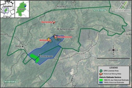GreenX entdeckt historische Schätzung für das Kupferprojekt Tannenberg