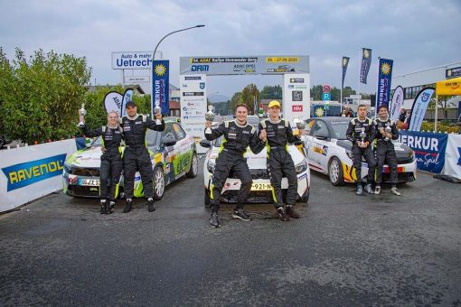 Dreikampf um den Titel im elektrischen Saisonfinale des ADAC Opel Electric Rally Cup „powered by GSE“